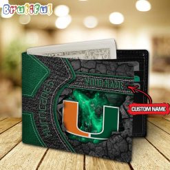 Alternative view of NCAA Miami Hurricanes Custom Name Special Edition Wallet