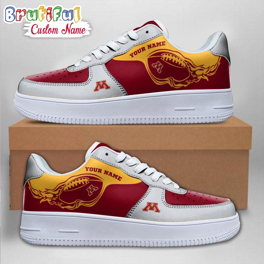 NCAA Minnesota Golden Gophers Custom Name Sporty Air Force 1 Sneakers