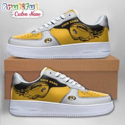 NCAA Missouri Tigers Custom Name Sporty Air Force 1 Sneakers