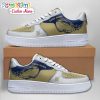 NCAA Navy Midshipmen Custom Name Sporty Air Force 1 Sneakers