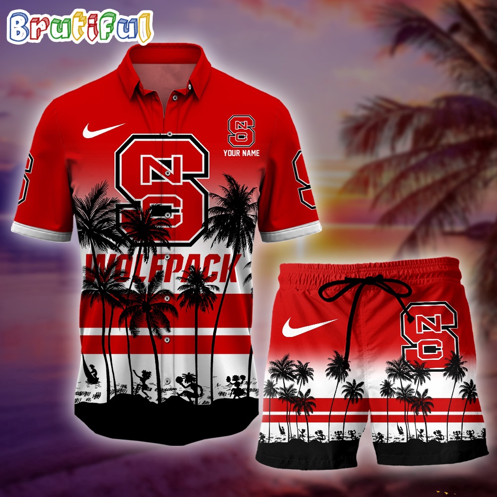 NCAA NC State Wolfpack Custom Name New Edition Aloha Outfit