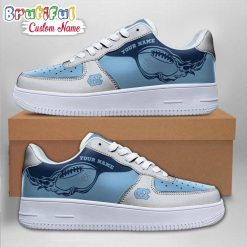 NCAA North Carolina Tar Heels Custom Name Sporty Air Force 1 Sneakers