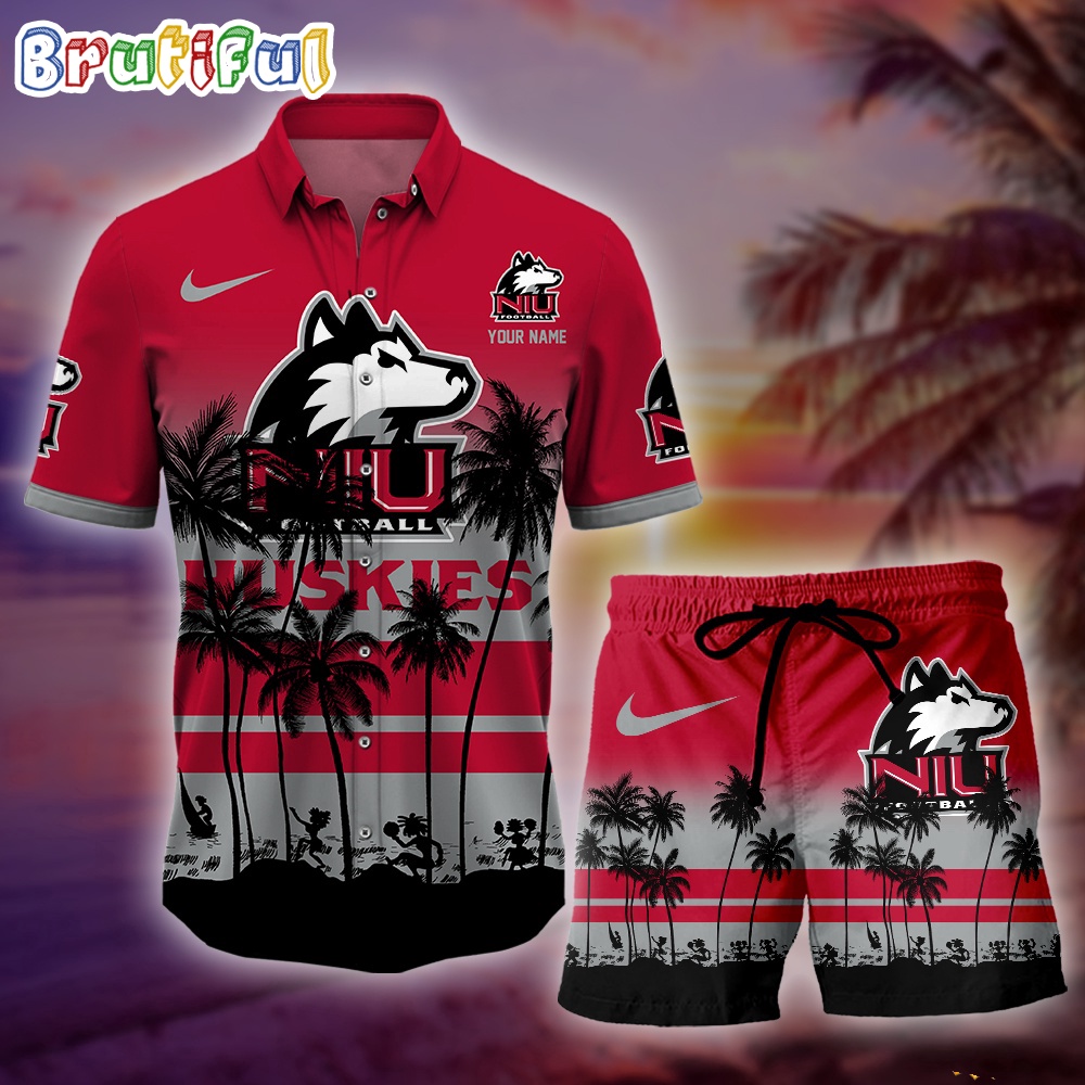 NCAA Northern Illinois Huskies Custom Name New Edition Aloha Outfit