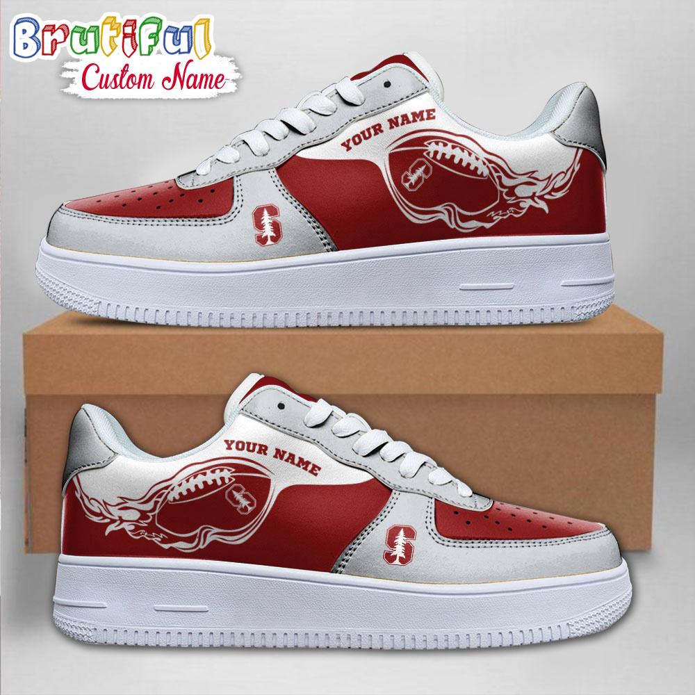 NCAA Stanford Cardinal Custom Name Sporty Air Force 1 Sneakers