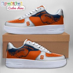 NCAA Syracuse Orange Custom Name Sporty Air Force 1 Sneakers