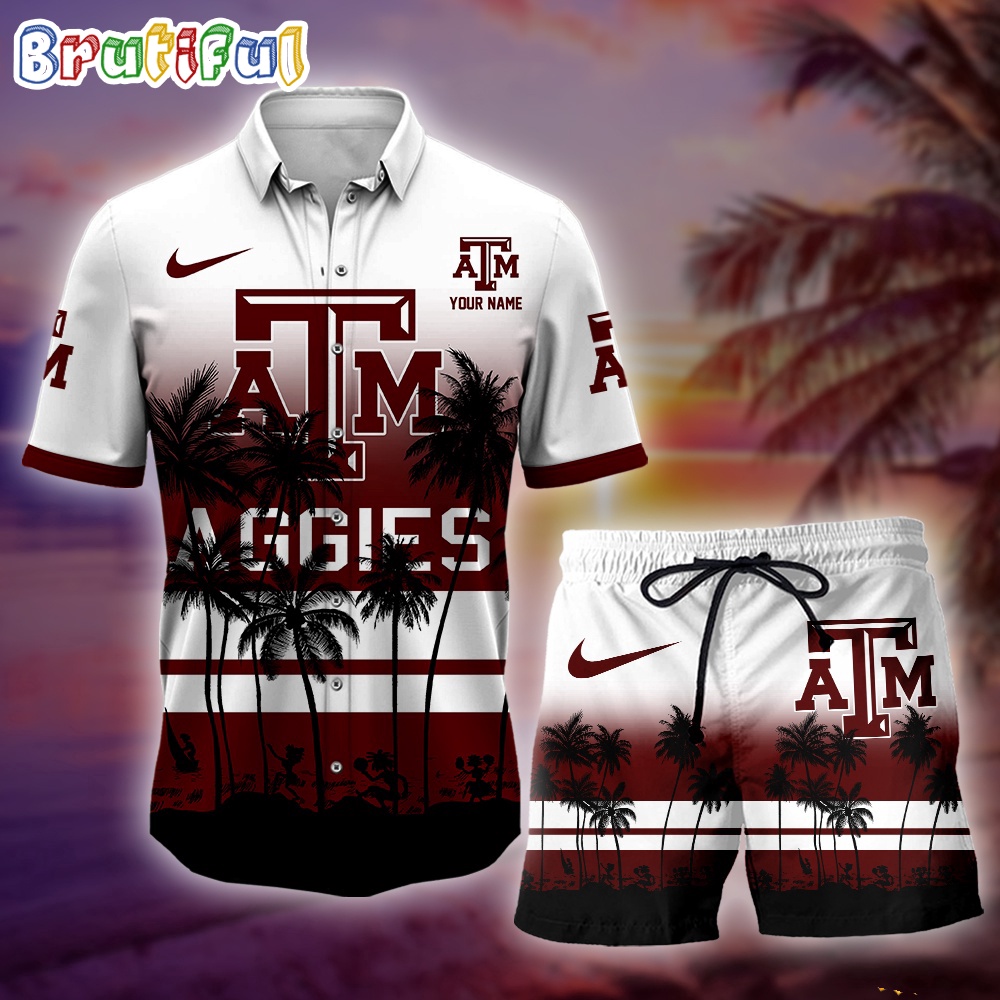 NCAA Texas A&M Aggies Custom Name New Edition Aloha Outfit