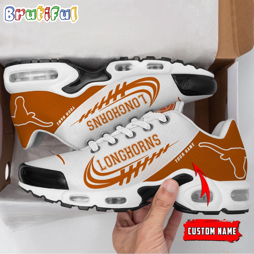 NCAA Texas Longhorns Custom Name New Style Air Max Plus Shoes
