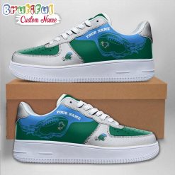 NCAA Tulane Green Wave Custom Name Sporty Air Force 1 Sneakers