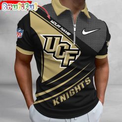 NCAA UCF Knights Custom Name Fan Edition Zipper Polo Shirt