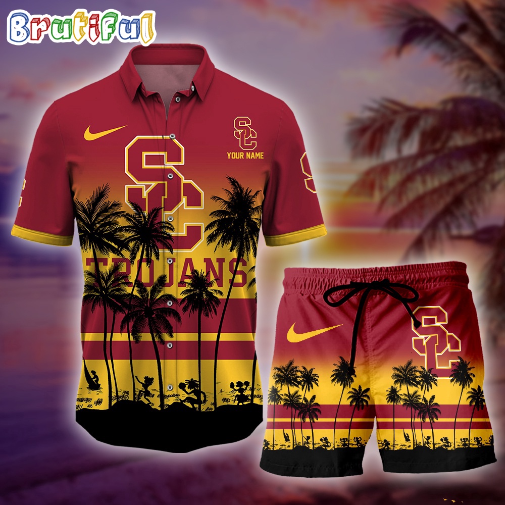 NCAA USC Trojans Custom Name New Edition Aloha Outfit