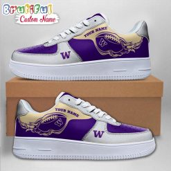 NCAA Washington Huskies Custom Name Sporty Air Force 1 Sneakers