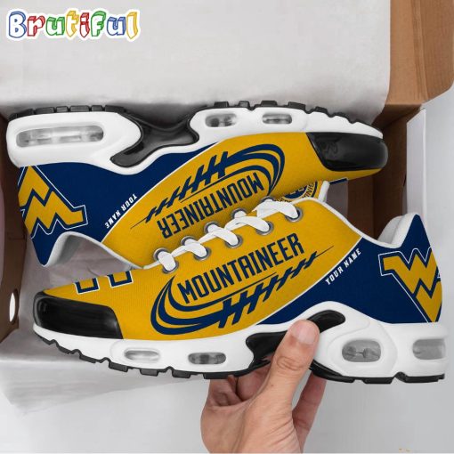 NCAA West Virginia Mountaineers Custom Name New Style Air Max Plus Shoes