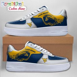 NCAA West Virginia Mountaineers Custom Name Sporty Air Force 1 Sneakers