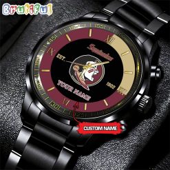 NCAA Florida State Seminoles Custom Name For Fans Steel Watch