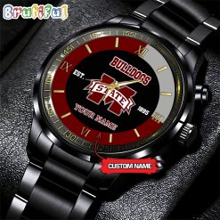 NCAA Mississippi State Bulldogs Custom Name For Fans Steel Watch