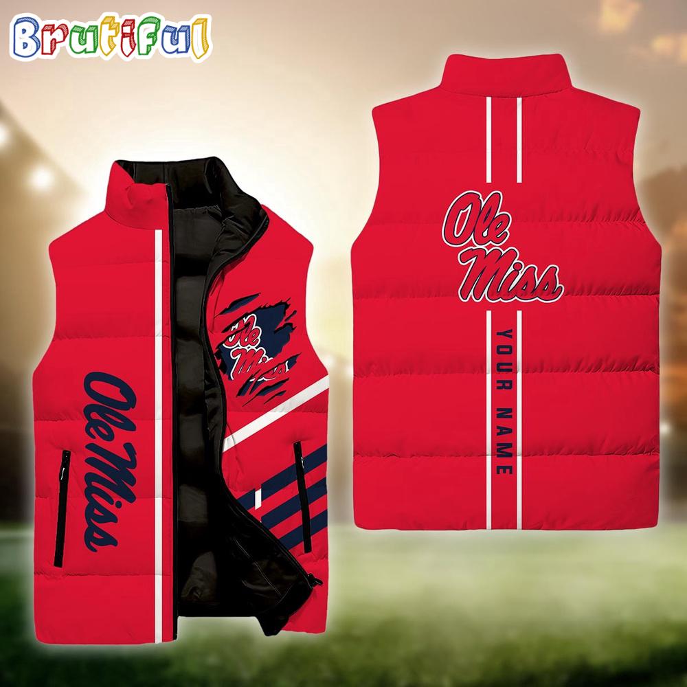 NCAA Ole Miss Rebels Custom Name New Edition Venture Vest