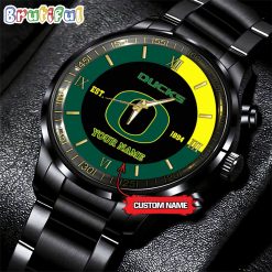 NCAA Oregon Ducks Custom Name For Fans Steel Watch