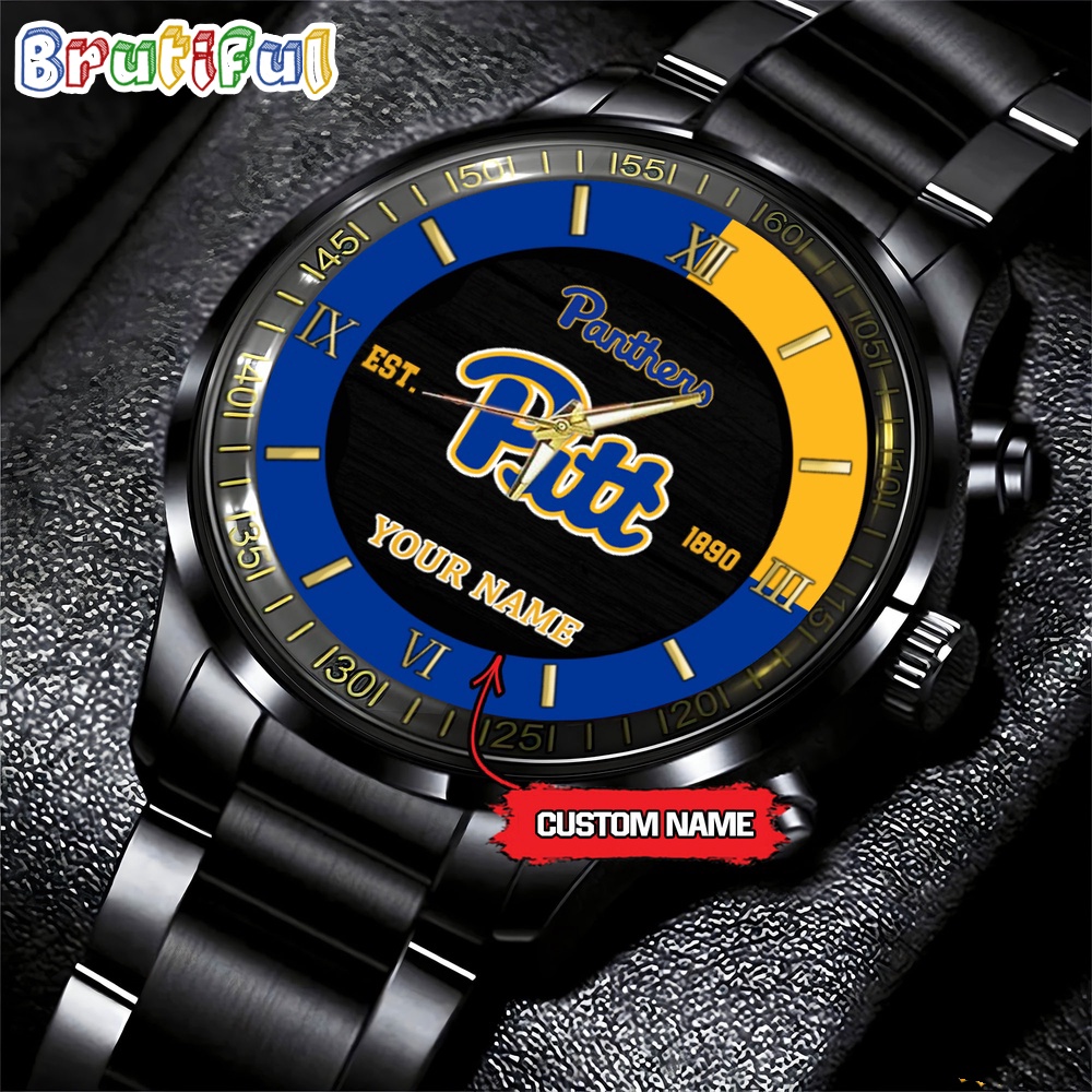 NCAA Pittsburgh Panthers Custom Name For Fans Steel Watch