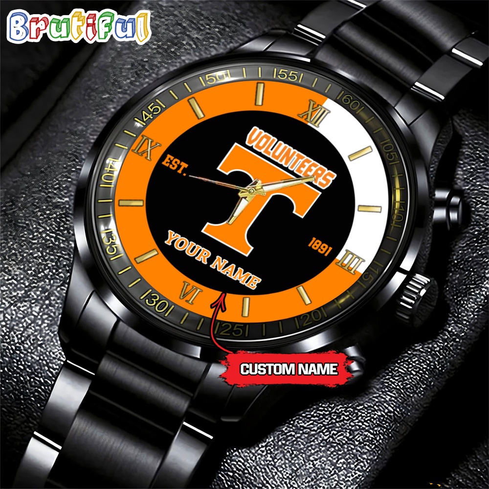 NCAA Tennessee Volunteers Custom Name For Fans Steel Watch