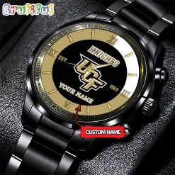 NCAA UCF Knights Custom Name For Fans Steel Watch