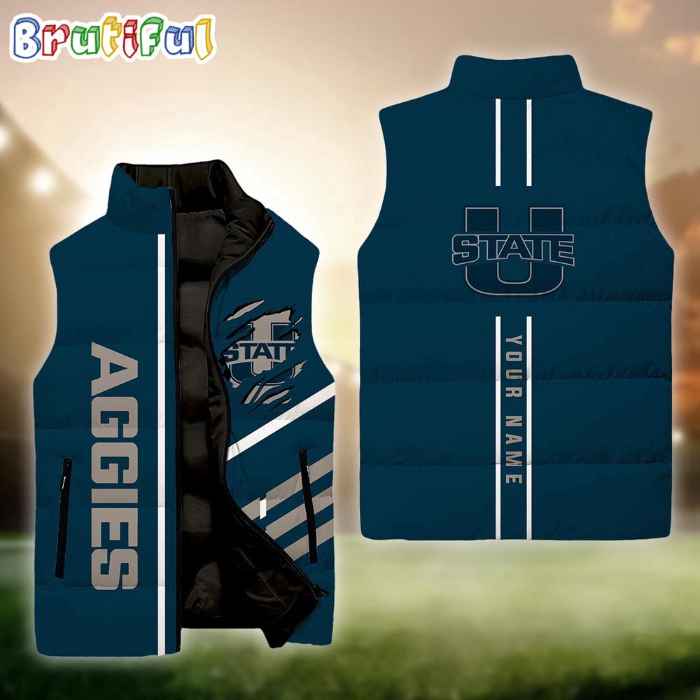NCAA Utah State Aggies Custom Name New Edition Venture Vest