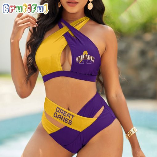 NCAA Albany Great Danes Sporty Style Bikini Set
