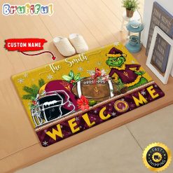 NCAA Arizona State Sun Devils Custom Name Grinch Christmas Edition Rubber Doormat