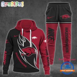 NCAA Arkansas Razorbacks Custom Name Sporty Style Hoodie And Pants