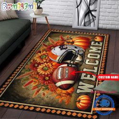 NCAA Auburn Tigers Custom Name Halloween Edition Floor Rug