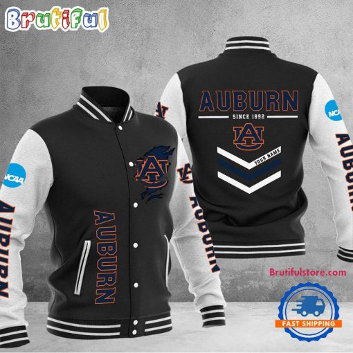 NCAA Auburn Tigers Custom Name Sporty Varsity Baseball Jacket