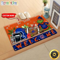 NCAA Boise State Broncos Custom Name Grinch Christmas Edition Rubber Doormat