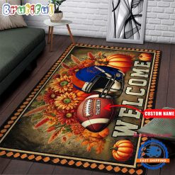 NCAA Boise State Broncos Custom Name Halloween Edition Floor Rug
