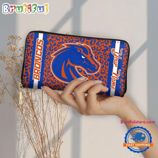 NCAA Boise State Broncos Custom Name Sporty Style Women’s Wallet
