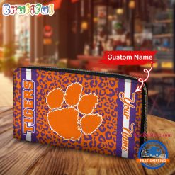 NCAA Clemson Tigers Custom Name Sporty Style Women’s Wallet