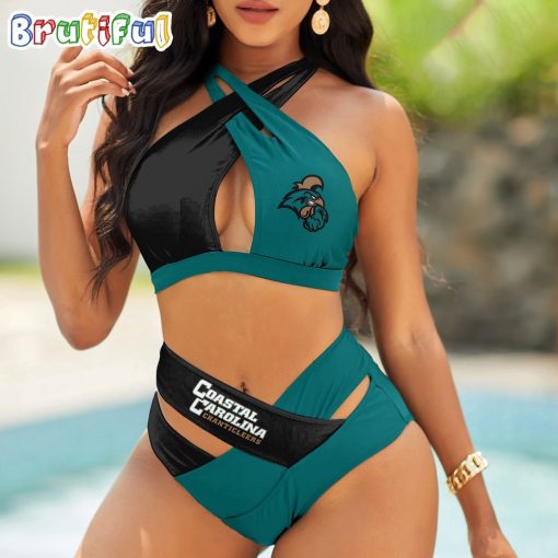 NCAA Coastal Carolina Chanticleers Sporty Style Bikini Set