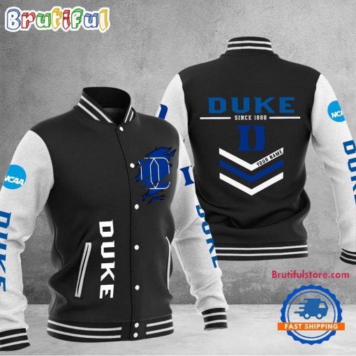 NCAA Duke Blue Devils Custom Name Sporty Varsity Baseball Jacket