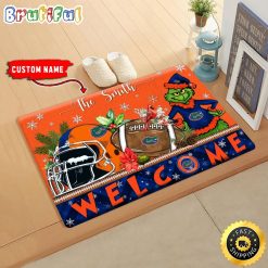 NCAA Florida Gators Custom Name Grinch Christmas Edition Rubber Doormat