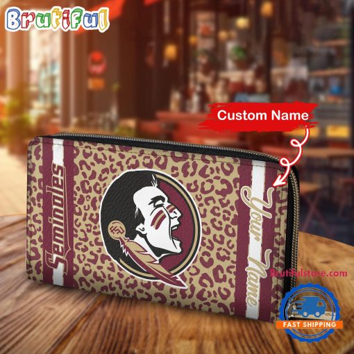NCAA Florida State Seminoles Custom Name Sporty Style Women’s Wallet