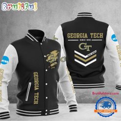 NCAA Georgia Tech Yellow Jackets Custom Name Sporty Varsity Baseball Jacket