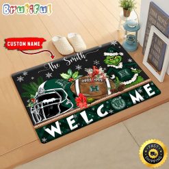 NCAA Hawaii Rainbow Warriors Custom Name Grinch Christmas Edition Rubber Doormat
