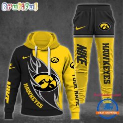 NCAA Iowa Hawkeyes Custom Name Sporty Style Hoodie And Pants