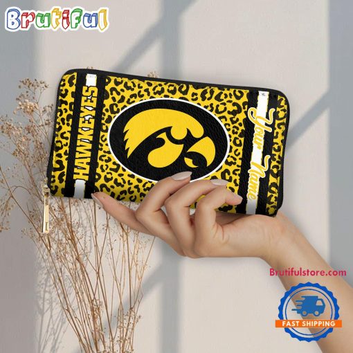 NCAA Iowa Hawkeyes Custom Name Sporty Style Women’s Wallet