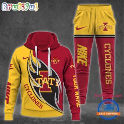 NCAA Iowa State Cyclones Custom Name Sporty Style Hoodie And Pants