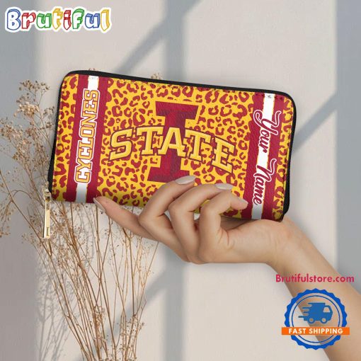 NCAA Iowa State Cyclones Custom Name Sporty Style Women’s Wallet
