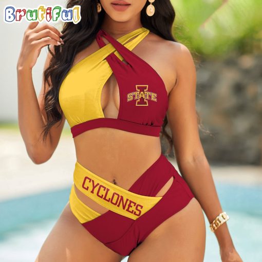 NCAA Iowa State Cyclones Sporty Style Bikini Set