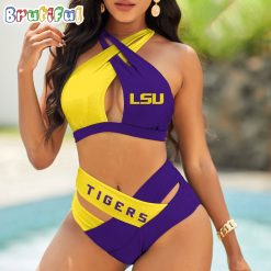 NCAA LSU Tigers Sporty Style Bikini Set