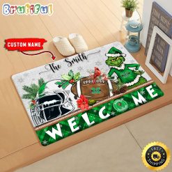 NCAA Marshall Thundering Herd Custom Name Grinch Christmas Edition Rubber Doormat