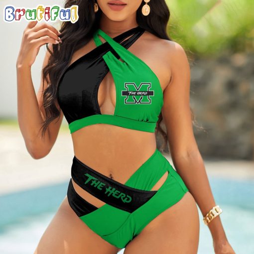 NCAA Marshall Thundering Herd Sporty Style Bikini Set