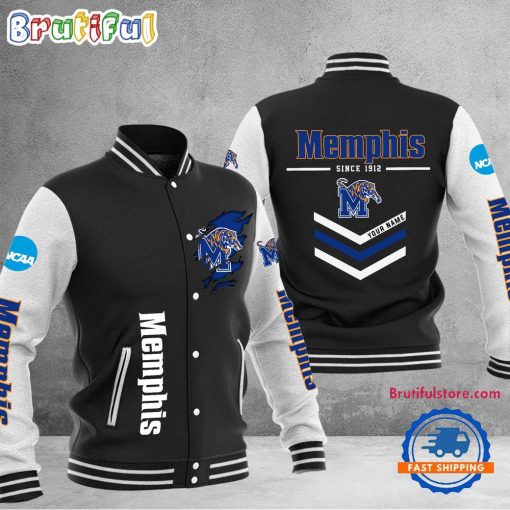 NCAA Memphis Tigers Custom Name Sporty Varsity Baseball Jacket