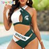 NCAA Michigan State Spartans Sporty Style Bikini Set
